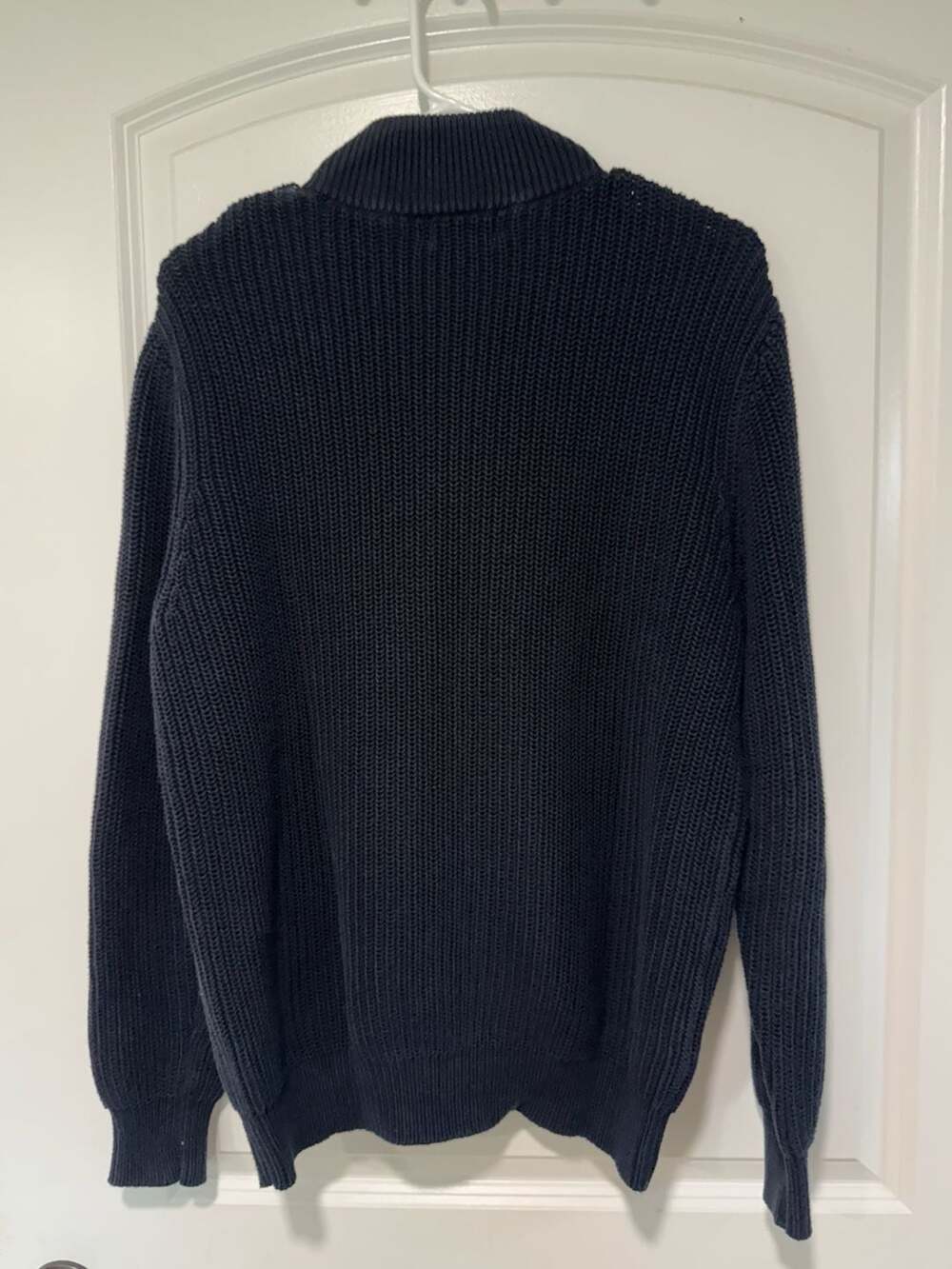 LL Bean Chunky Knit Full Zip Sweater Fisherman Grandpa Core Coastal Men’s M